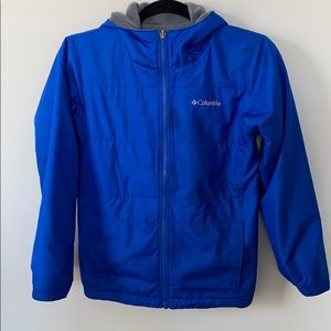 Reversible Columbia Rain Coat with Hoodie Youth